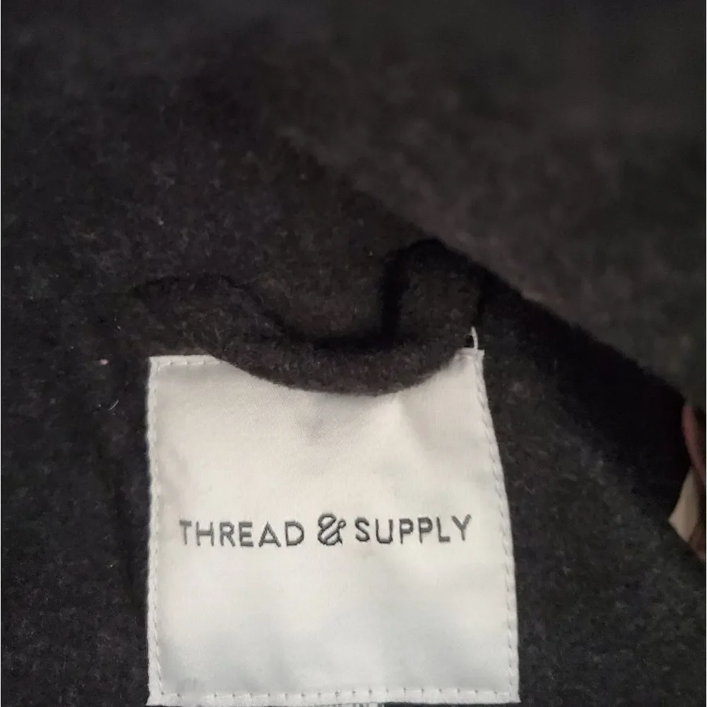 Thread & Supply Charcoal Gray Pea Coat